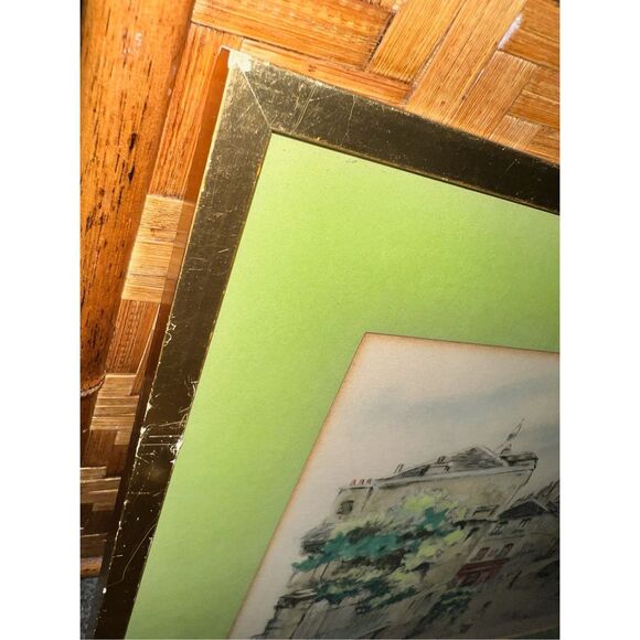 Paris Street Vintage JANICOTTE Watercolor 8x10 Framed/Signed/Title-FREE SHIP - Picture 7 of 10